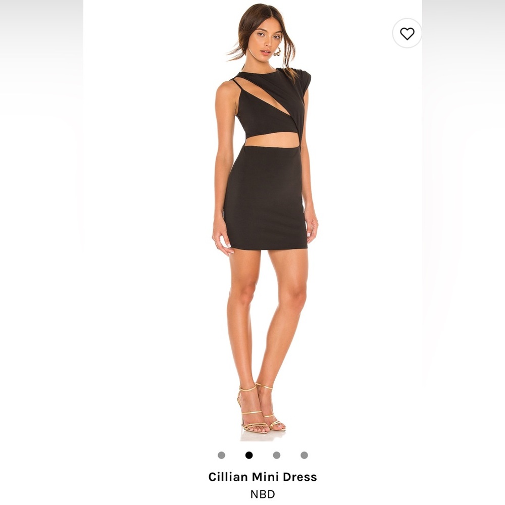 NBD mini black cut out dress